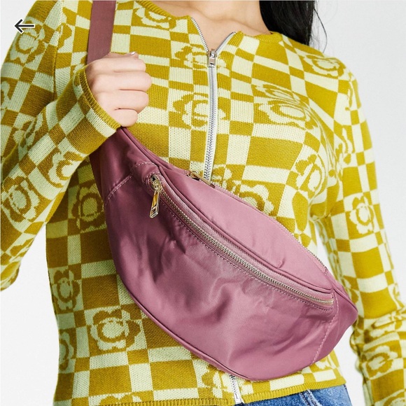 ASOS Curve Handbags - ASOS Curve Fanny Pack Belt Bag in Pink Mauve